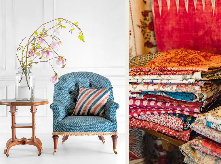 Chair Robert Kime Tory Burch Nara Collection Chelsea Textiles