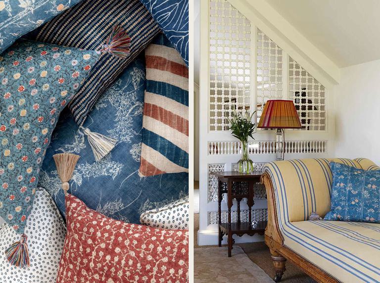 Cushions Robert Kime Tory Burch Nara Collection Chelsea Textiles