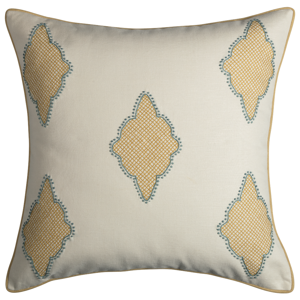 Moghul patch large in Pale Gold Neisha Crosland Cushions
